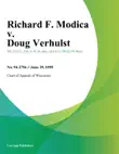 Richard F. Modica v. Doug Verhulst synopsis, comments