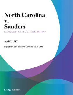 north carolina v. sanders book cover image