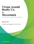 Vivian Arnold Realty Co. V. Mccormick synopsis, comments