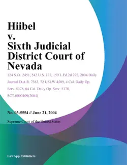 hiibel v. sixth judicial district court of nevada imagen de la portada del libro