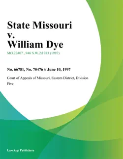 state missouri v. william dye book cover image