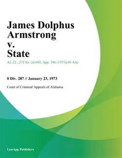 james dolphus armstrong v. state book cover image
