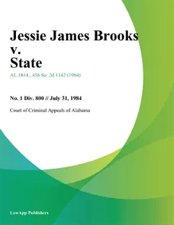 jessie james brooks v. state book cover image