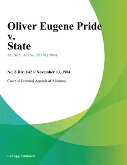 oliver eugene pride v. state imagen de la portada del libro