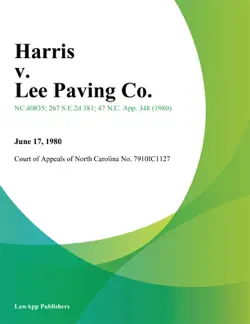 harris v. lee paving co. book cover image