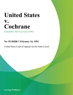 united states v. cochrane book cover image