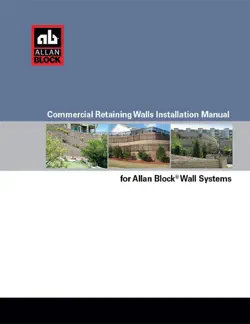commercial retaining walls installation manual for allan block wall systems imagen de la portada del libro