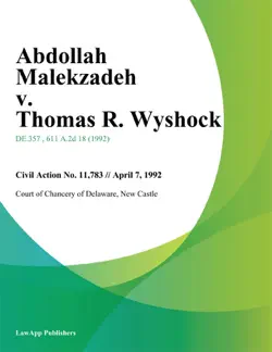 abdollah malekzadeh v. thomas r. wyshock book cover image