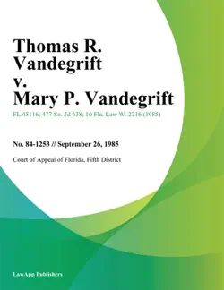 thomas r. vandegrift v. mary p. vandegrift book cover image
