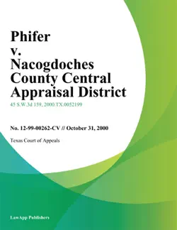 phifer v. nacogdoches county central appraisal district imagen de la portada del libro