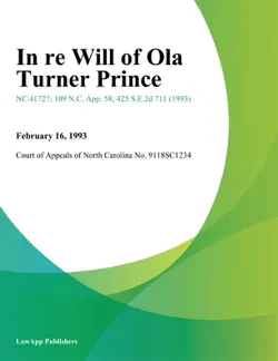 in re will of ola turner prince book cover image