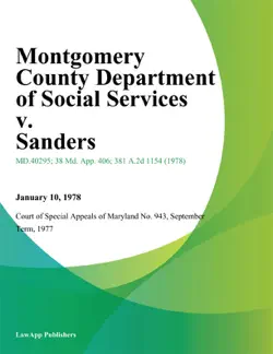montgomery county department of social services v. sanders book cover image