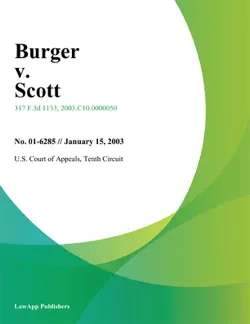 burger v. scott book cover image