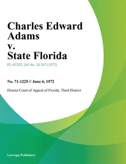 charles edward adams v. state florida imagen de la portada del libro