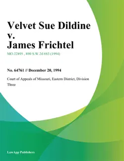 velvet sue dildine v. james frichtel book cover image