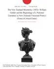 The New Zealand Minstrelsy (1852): William Golder and the Beginnings of a National Literature in New Zealand (Victorian Poetry) (Essay) (Critical Essay) sinopsis y comentarios
