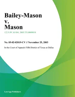 bailey-mason v. mason book cover image