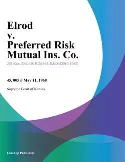 elrod v. preferred risk mutual ins. co. book cover image