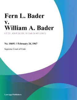 fern l. bader v. william a. bader book cover image