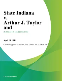 state indiana v. arthur j. taylor and book cover image
