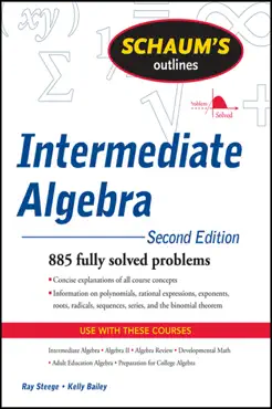 schaum's outline of intermediate algebra, second edition book cover image