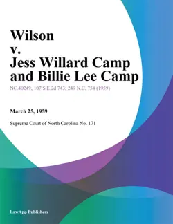 wilson v. jess willard camp and billie lee camp book cover image