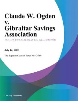 claude w. ogden v. gibraltar savings association imagen de la portada del libro