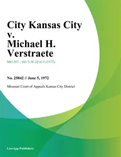 city kansas city v. michael h. verstraete book cover image