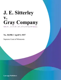j. e. sitterley v. gray company book cover image