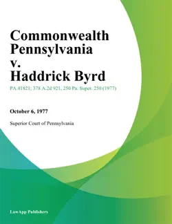 commonwealth pennsylvania v. haddrick byrd book cover image