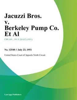 jacuzzi bros. v. berkeley pump co. et al. imagen de la portada del libro