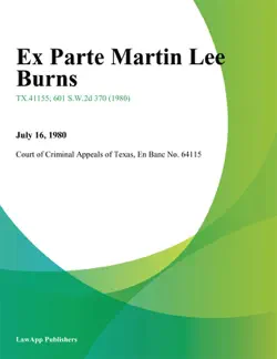 ex parte martin lee burns book cover image