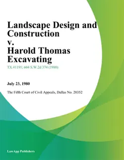 landscape design and construction v. harold thomas excavating imagen de la portada del libro