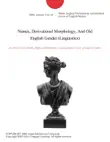 Names, Derivational Morphology, And Old English Gender (Linguistics) sinopsis y comentarios