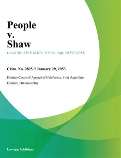 people v. shaw book cover image
