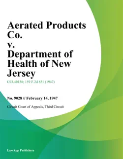 aerated products co. v. department of health of new jersey book cover image
