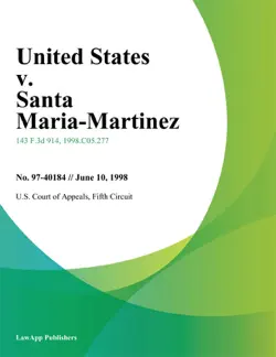 united states v. santa maria-martinez imagen de la portada del libro