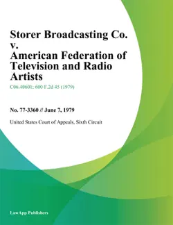 storer broadcasting co. v. american federation of television and radio artists book cover image