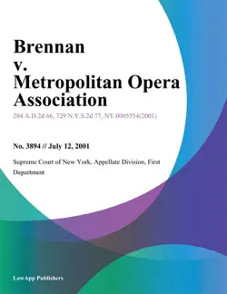brennan v. metropolitan opera association book cover image