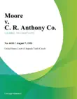 Moore v. C. R. Anthony Co. synopsis, comments