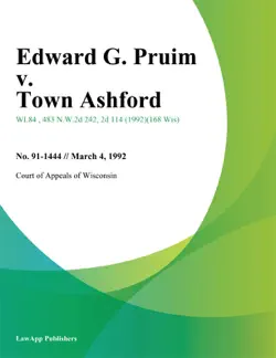 edward g. pruim v. town ashford book cover image