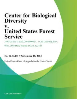 center for biological diversity v. united states forest service book cover image