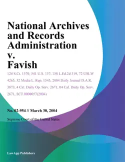 national archives and records administration v. favish book cover image