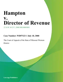 hampton v. director of revenue book cover image