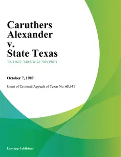 caruthers alexander v. state texas book cover image