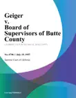 Geiger V. Board Of Supervisors Of Butte County synopsis, comments