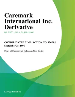 caremark international inc. derivative book cover image