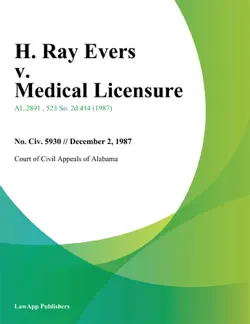 h. ray evers v. medical licensure book cover image