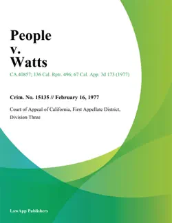 people v. watts book cover image