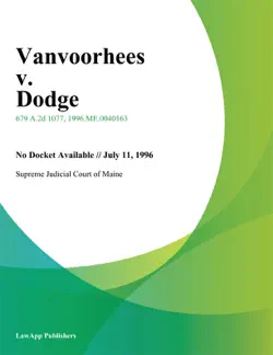 vanvoorhees v. dodge book cover image